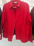 NW-1 Cato Red Faux Suede Jacket Size 18/20W Women's Plus Size