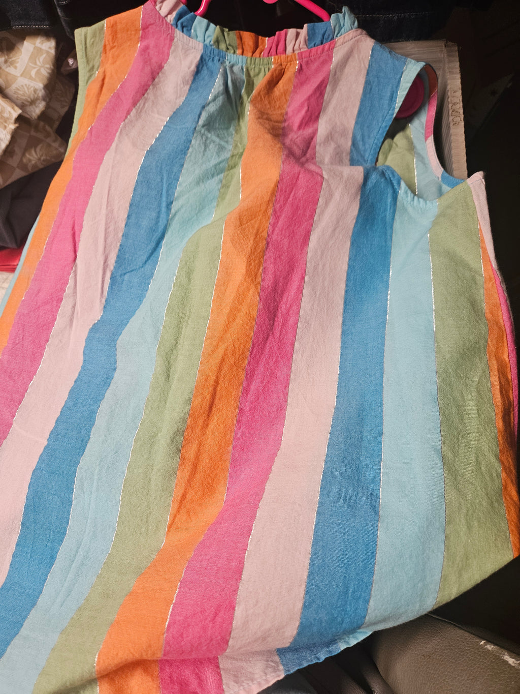 NW-1 Crown & IvyKids Rainbow Stripe Sleeveless Top XL