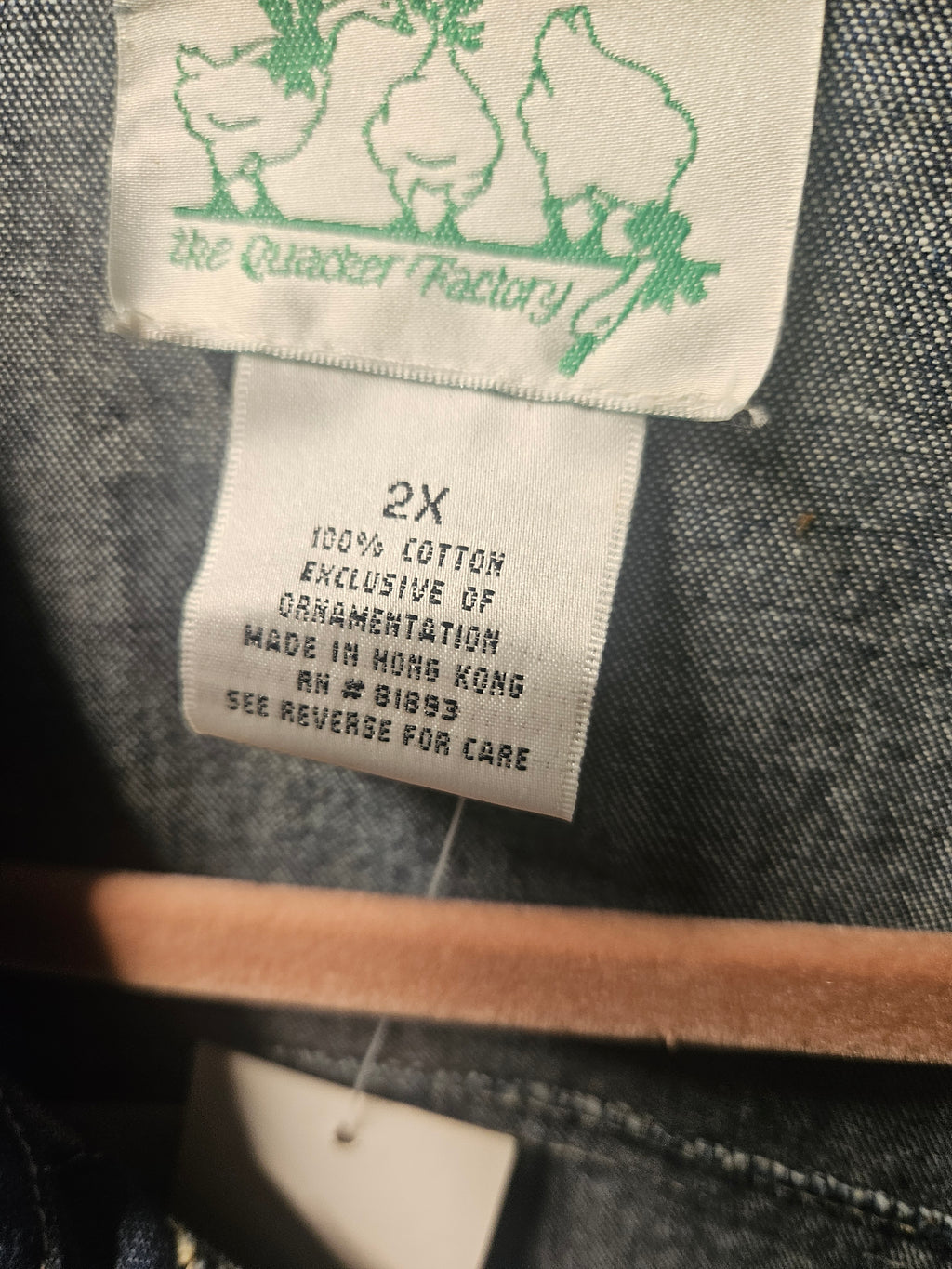 Denim Jacket with Heart Embroidery 2X