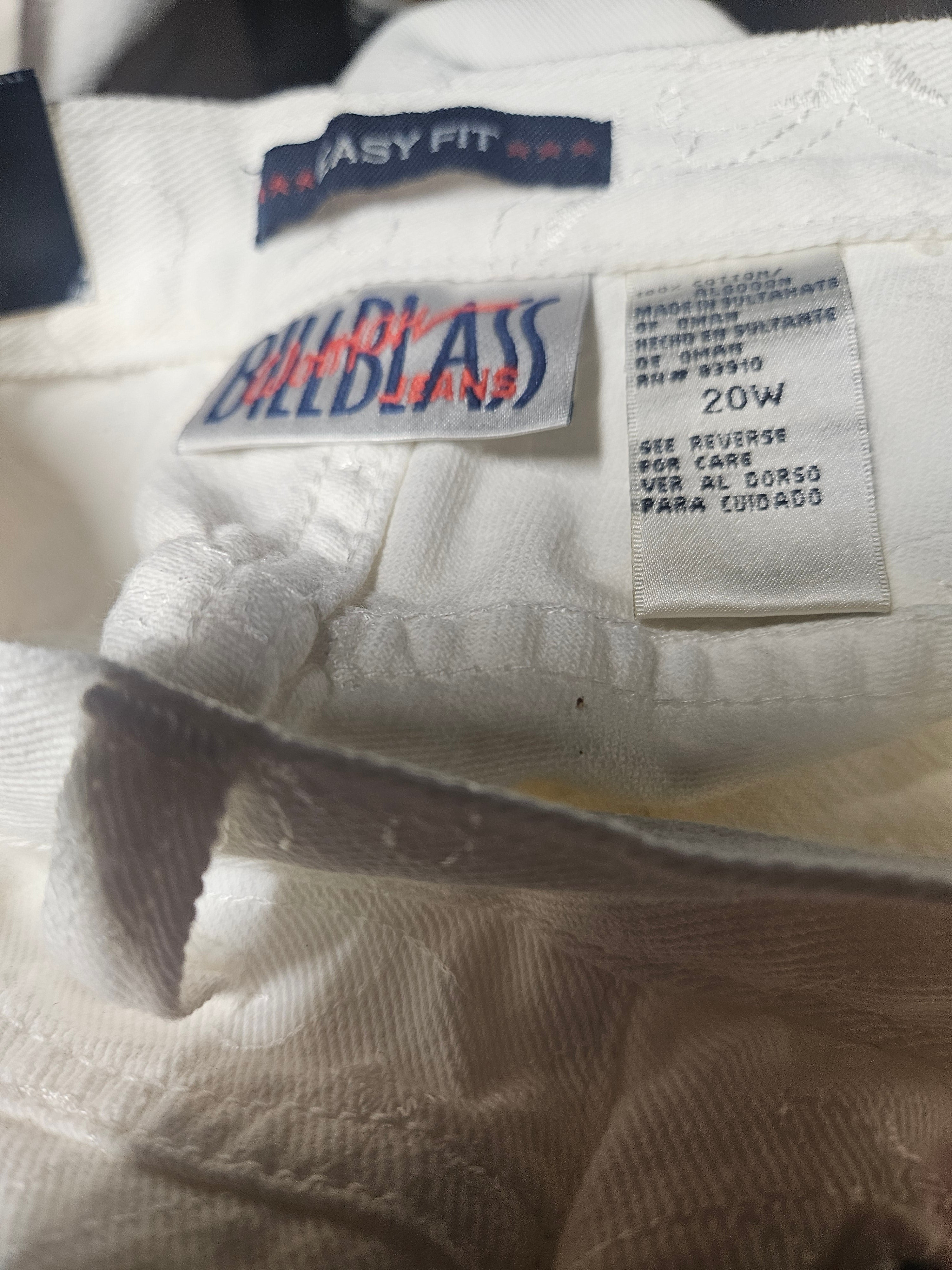 NW-1 White Pants Floral Embroidery Easy Fit  Carpi Size 20W