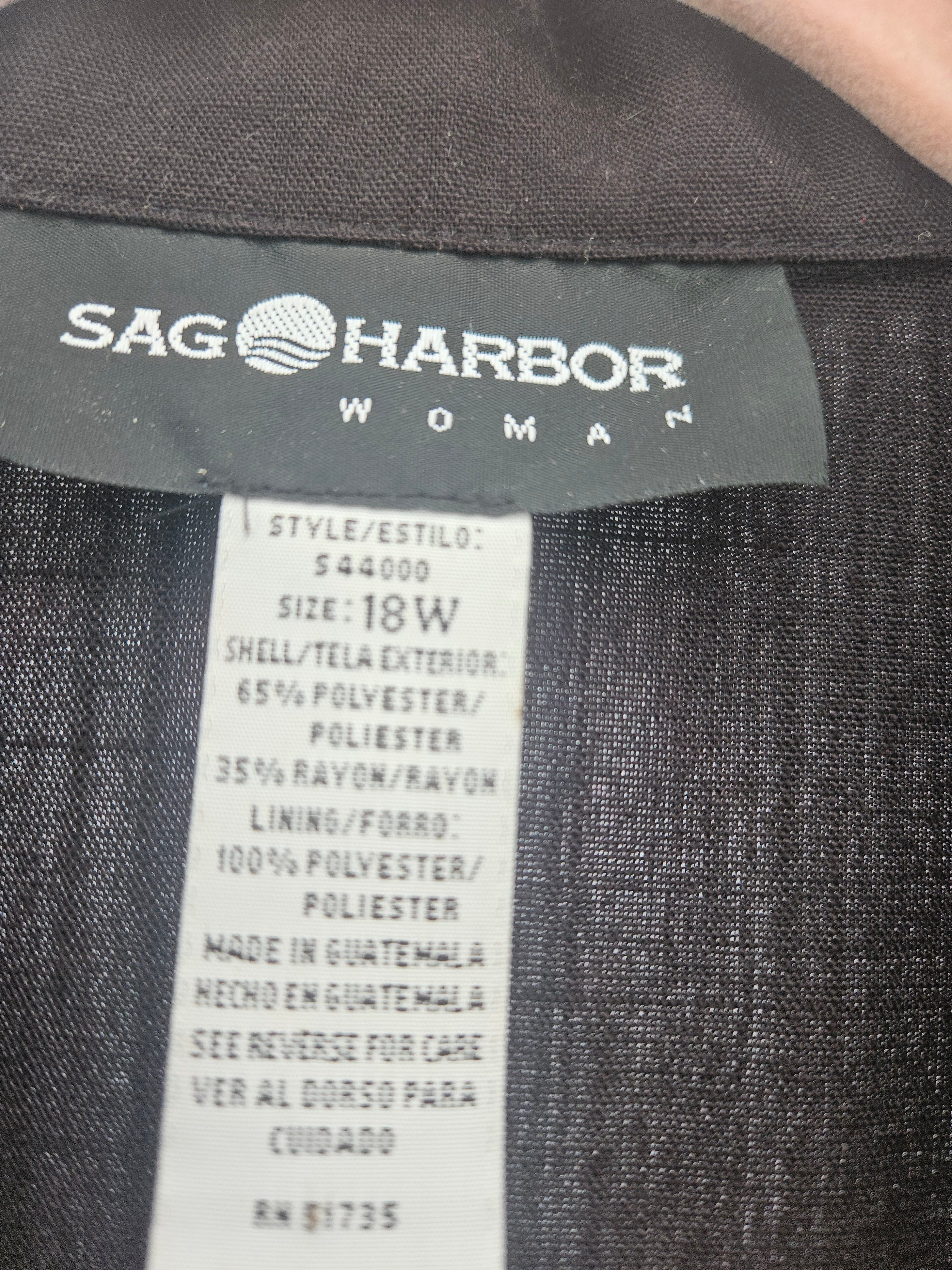 NW-1 Sag Harbor Black Long Sleeve Blazer Jacket Women