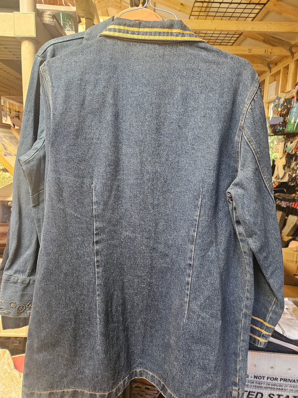 NW-1 Vintage Carolina Blues Denim Blazer with Crest Patch