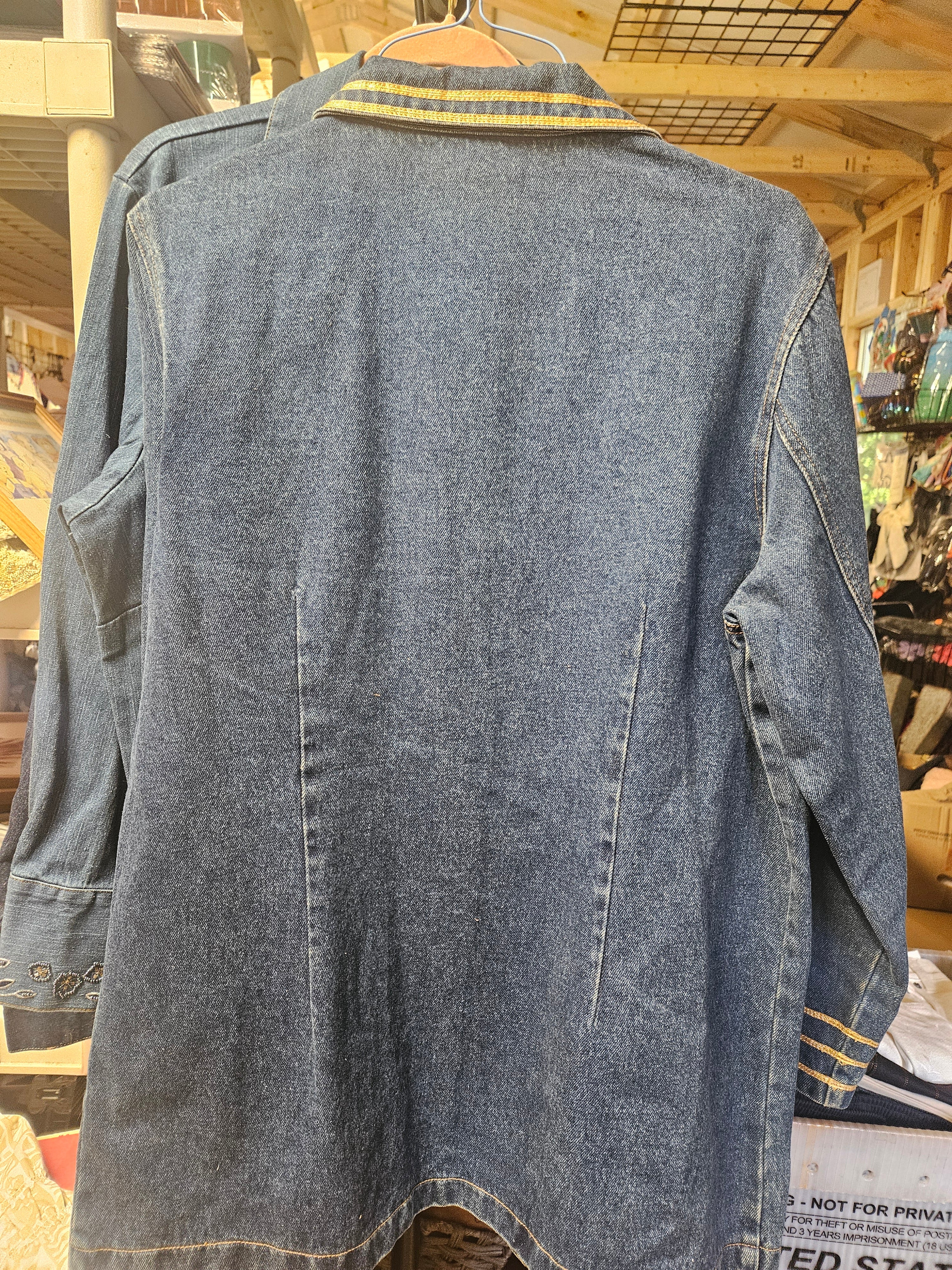 NW-1 Vintage Carolina Blues Denim Blazer with Crest Patch