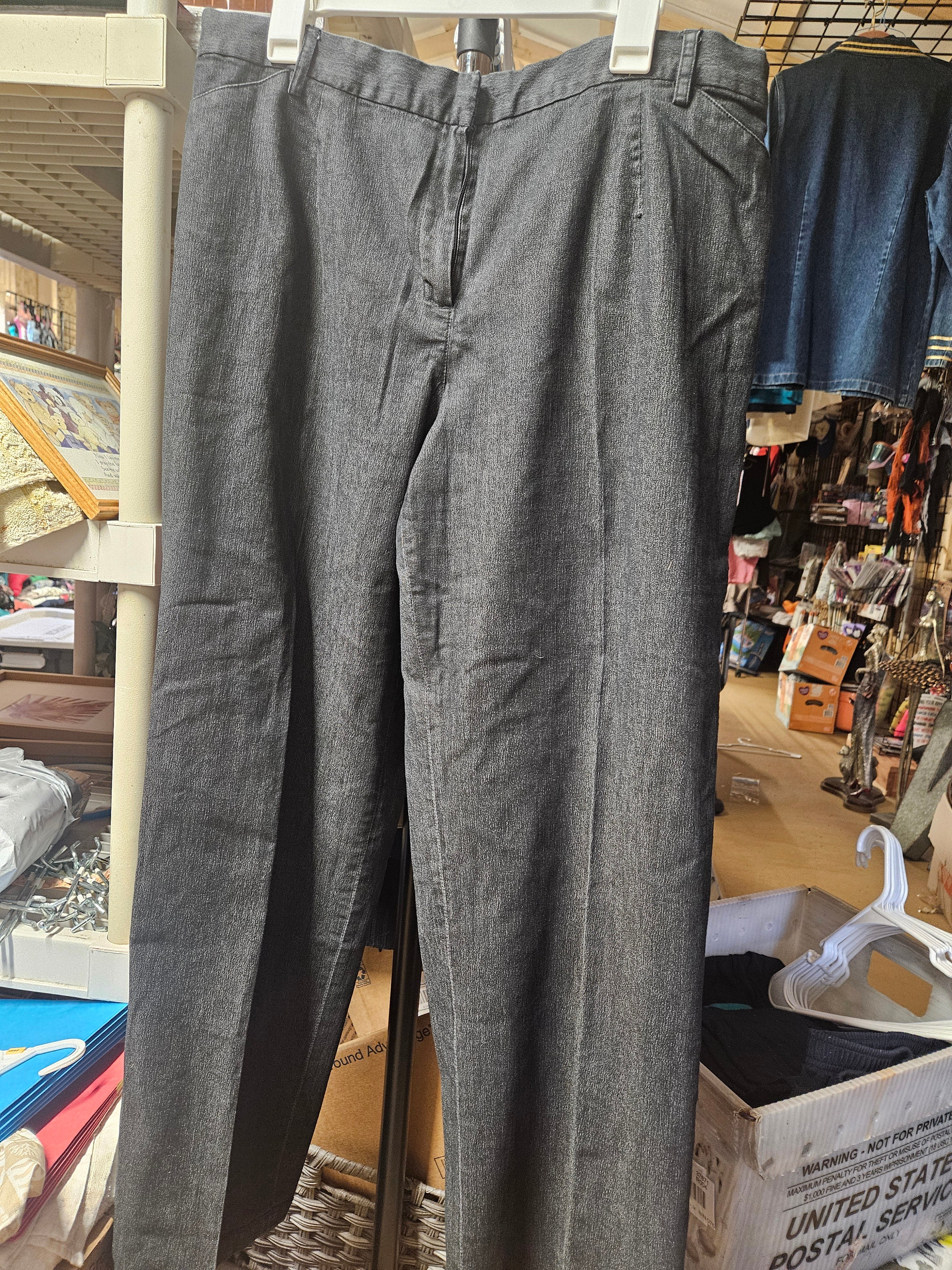 NW-1 High Waisted Pleated Black Trousers Classic Dress Pants