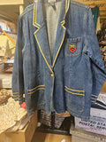 NW-1 Vintage Carolina Blues Denim Blazer with Crest Patch