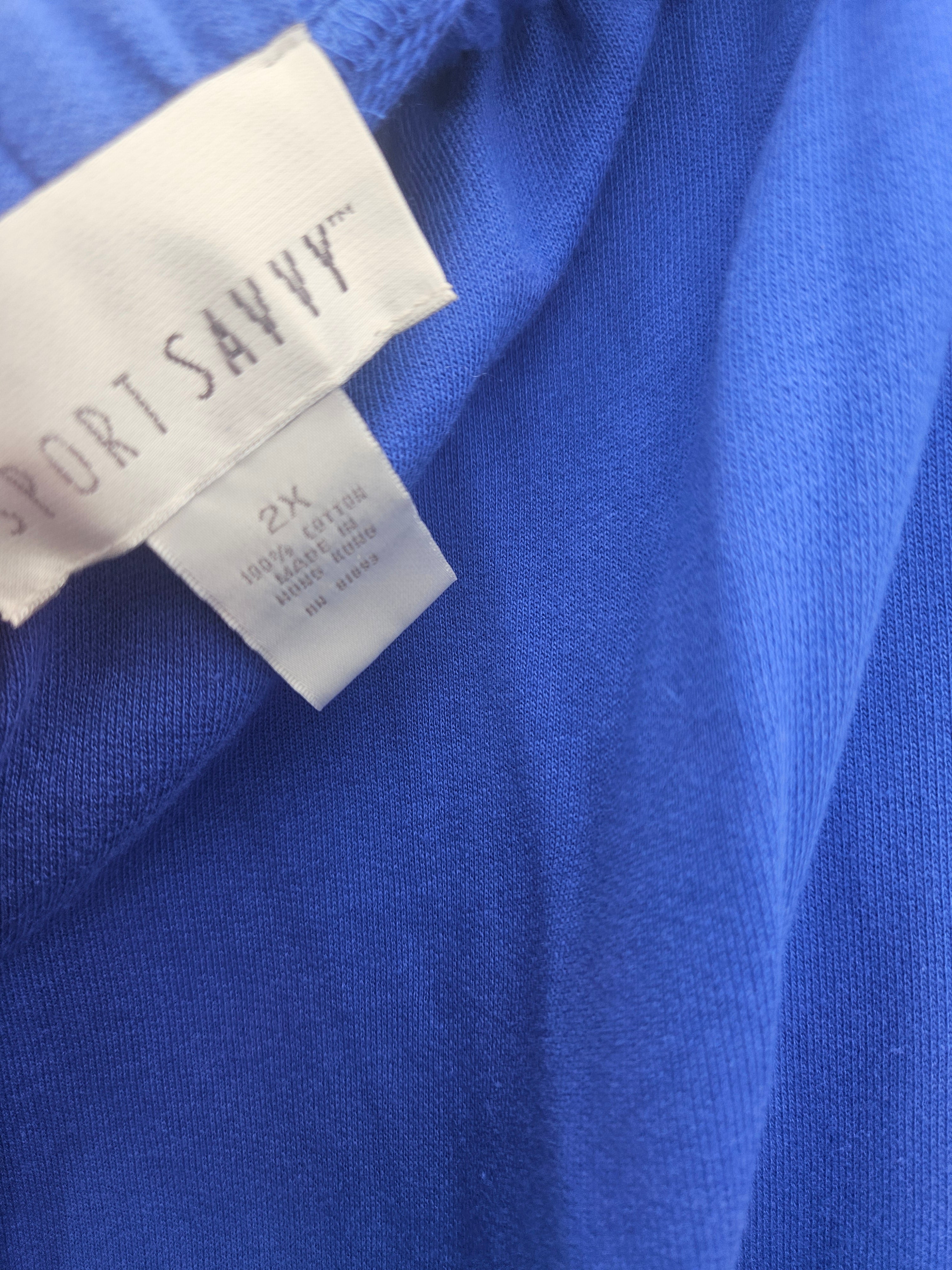NW-1 Sport Savvy Blue Zip Up Hoodie with Blue and White Checkered Hood Lining