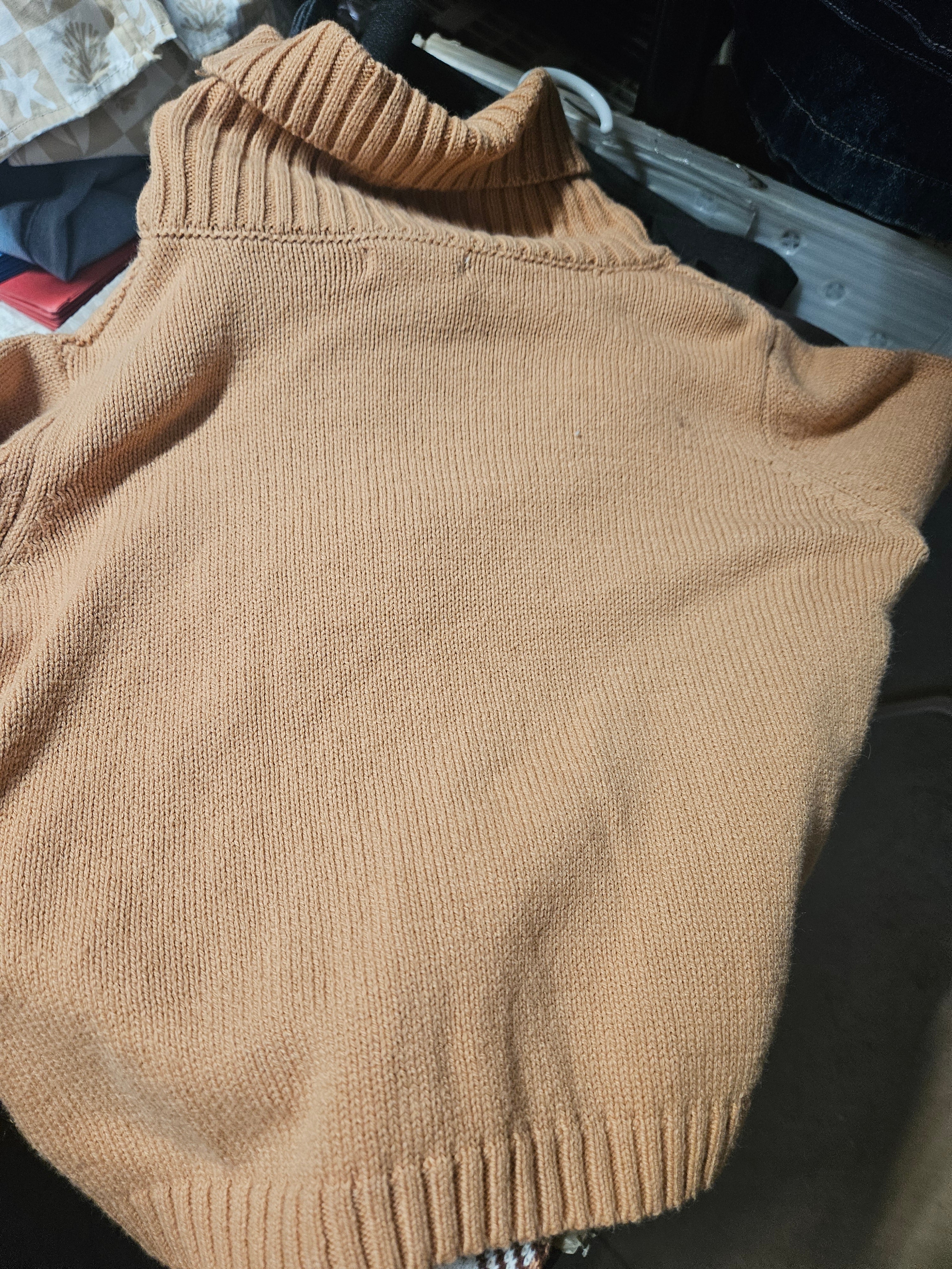 NW-1 Cable Knit Turtleneck Sweater and Plaid Skirt Set